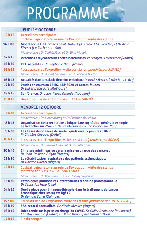 Programme de la J17 du CPHG